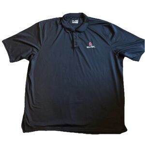 Ball State University Cardinals Polo Shirt Under Armour Black HeatGear Loose Fit